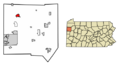 Mercer County Pennsylvania Incorporated and Unincorporated areas Greenville Highlighted