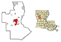 Natchitoches Parish Louisiana Incorporated and Unincorporated areas Natchitoches Highlighted