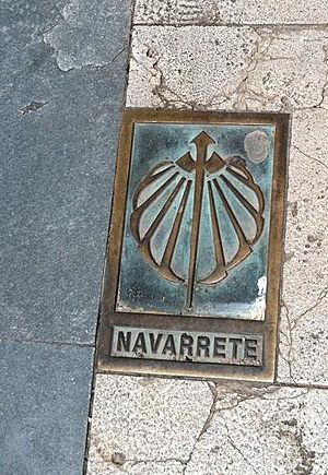Navarrete pavement camino marker