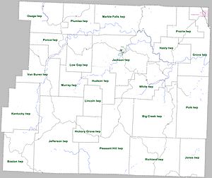 Newton County Arkansas 2010 Township Map large