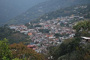 Panoramic of the town of Pahuatlán