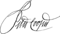 Peter Cooper signature