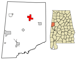 Location of Reform in Pickens County, Alabama