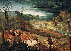 Pieter Bruegel (I) - The Return of the Herd (1565)