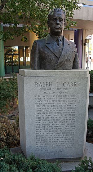 Ralph Lawrence Carr bust Denver