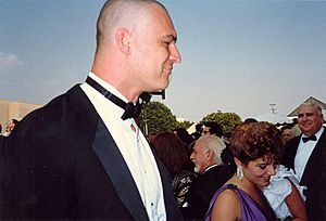 Richard Moll on the red carpet at the 39th Annual Emmy Awards.jpg
