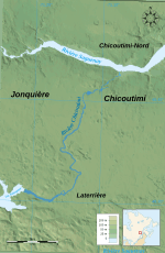 Rivière Chicoutimi carte estuaire