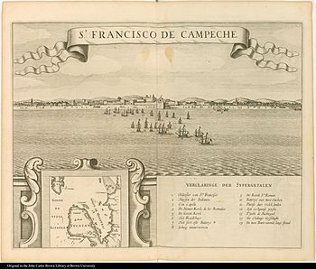 S. Francisco de Campeche ie Campeachy Johannes de Laet 1644.jpg