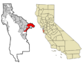 San Mateo County California Incorporated and Unincorporated areas Menlo Park Highlighted