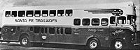 Santa Fe Trailways bus circa World War II