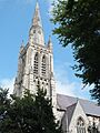 St. Peter's Church, Bournemouth, from Hinton Road.