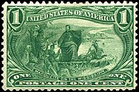 Stamp US 1898 1c Trans-Miss