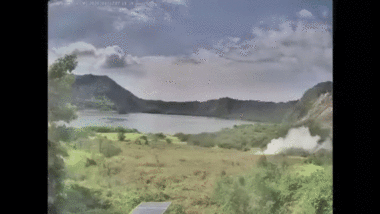 Taal volcano 2020 eruption captured using IP camera