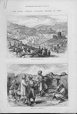 The Jowaki Campaign, North-West Frontier of India - ILN 1877.jpg