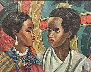 The Lovers (Somali Friends), 1950, Lois Mailou Jones at NGA 2022