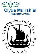The current and previous logos of Clyde-Muirshiel Regional Park authority