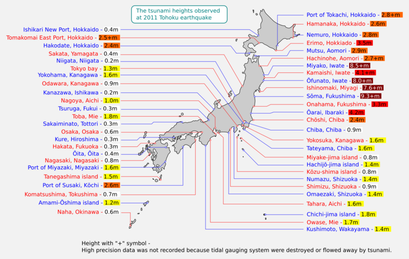 Tsunami map Tohoku2011