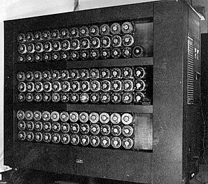 Wartime picture of a Bletchley Park Bombe