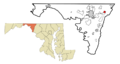 Washington County Maryland Incorporated and Unincorporated areas Smithsburg Highlighted