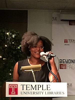 Yolanda Wisher speaks at Temple University Libraries October 2016.jpg