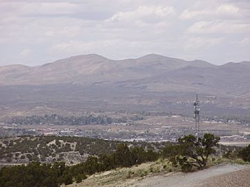 2015-05-06 16 05 00 View of Twin Peaks, Adobe Range, Nevada from the southeast side of Elko, Nevada.JPG