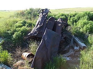 Abandoned equipment in Petrel, North Dakota