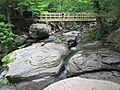 Above Diamond Notch Falls and bridge