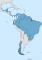 Accipiter bicolor range