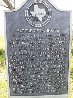 Battle of La Bolsa Texas historical marker