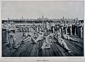 Boer War; soldiers relaxing by Southampton Water with a view Wellcome V0015640