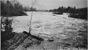 Burliegh Falls perhaps early to mid 1920s high water flow