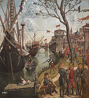 Carpaccio, Vittore - Arrivo a Colonia