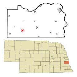 Location of Elmwood, Nebraska