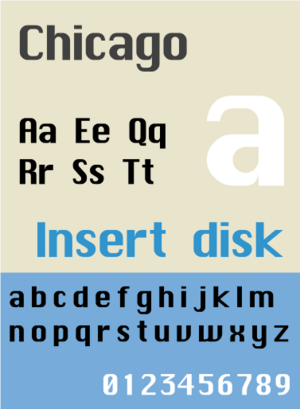 Chicago typeface spec