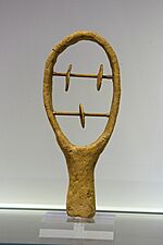 Clay sistrum, Archanes 2100-1900 BC, AMH, 144849
