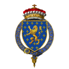 Coat of Arms of Sir John Beaumont, 1st Viscount Beaumont, KG.png