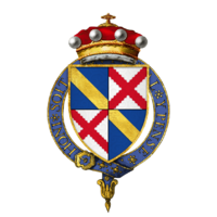 Coat of Arms of Sir John Scrope, 5th Baron Scrope of Bolton, KG