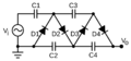 Cockcroft Walton voltage multiplier circuit