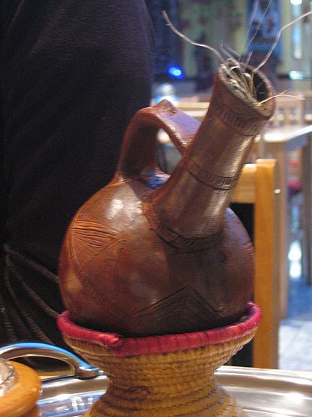 Coffee pot at eritrean restaurant