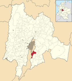 Location of Chipaque inside Cundinamarca, Colombia