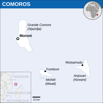 Location of Comoros