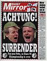 Daily Mirror front page 24 June 1996