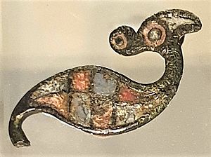 Enamel bronze brooch found in Thirst House Cave