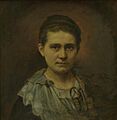 Ester Ellqvist Bauer, Portrait Einer Jungen Frau im rüsch