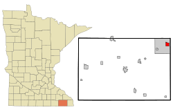 Location of Rushford, Minnesota
