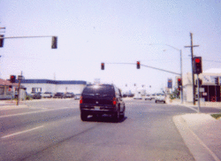 Northbound N St. (Highway 33) at 13th Street in 2006.