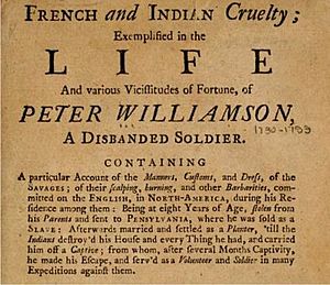 French and Indian Cruelty title page