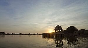 Gadsisar Lake Sunset