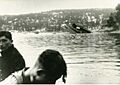 German soldiers and Blücher sinking