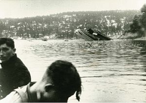German soldiers and Blücher sinking